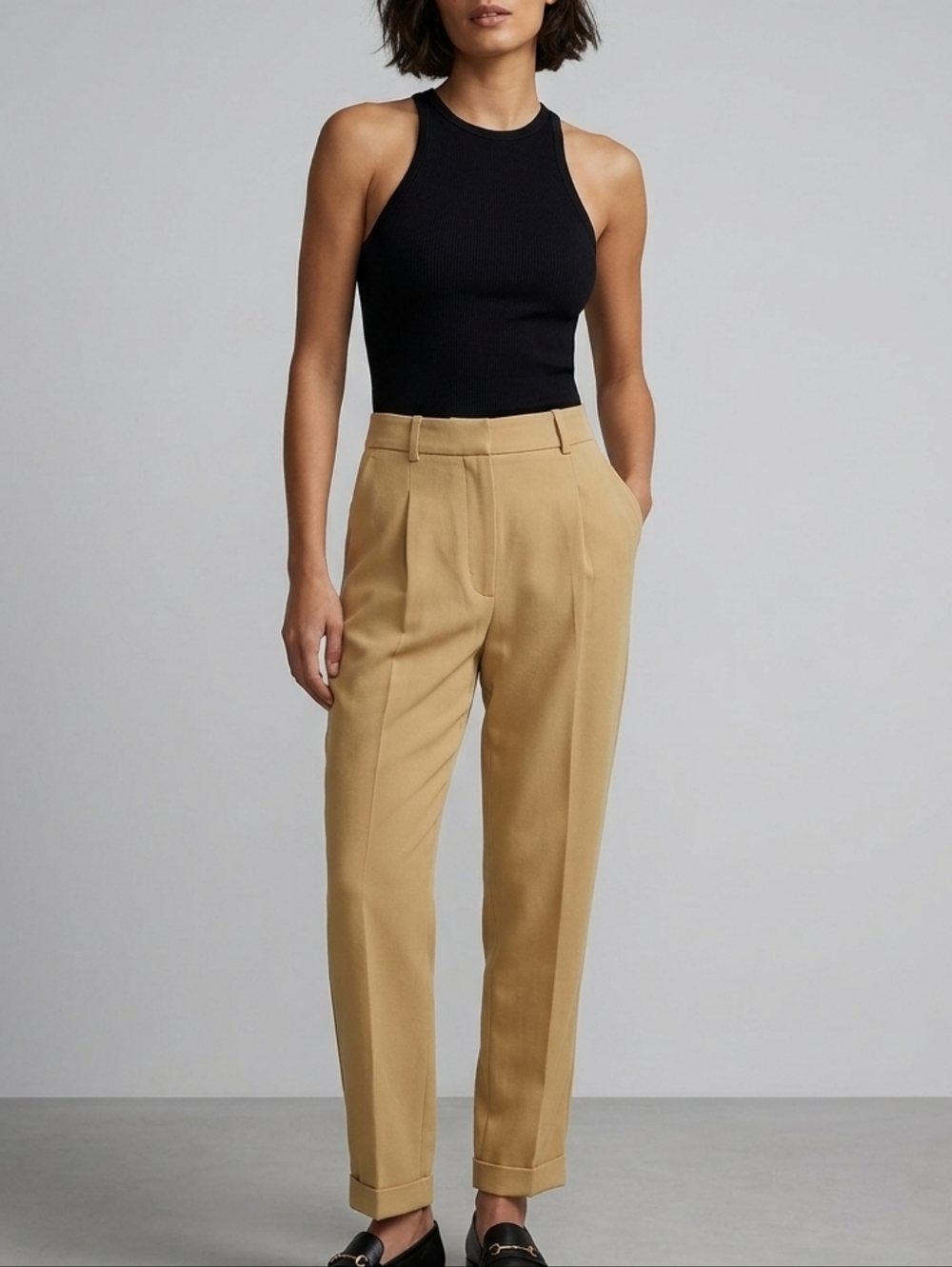 Aritzia Wilfred Dashwood Sand Beige Dress Pants Size 12 Fits Large Professional
